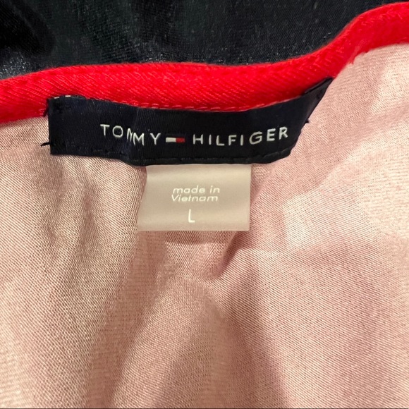 Tommy Hilfiger Ombre Red White Blue Rushed Sides Midi Maternity Dress NWOT (L) - Picture 6 of 8